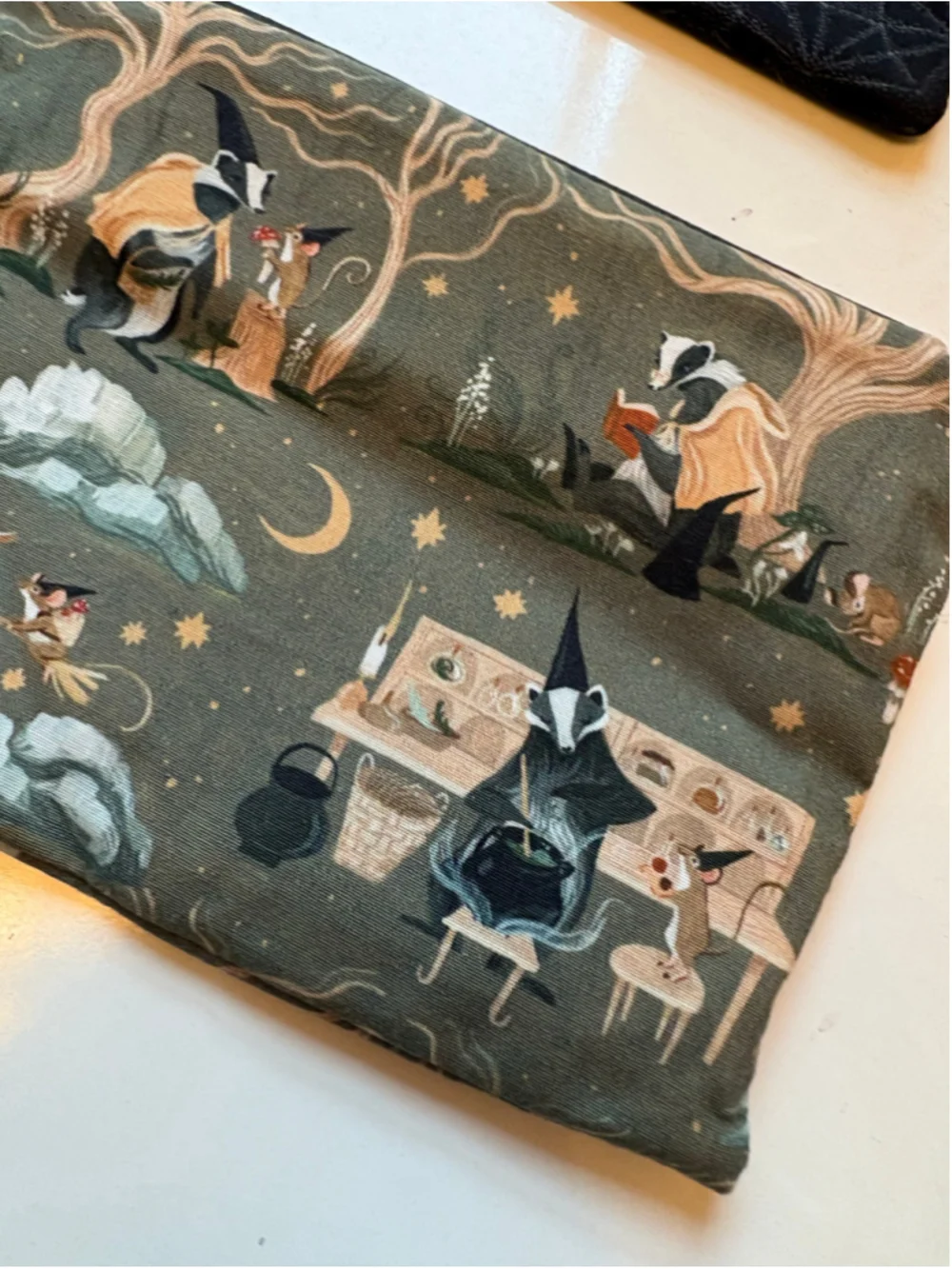 Handmade Spooky Zipper Pouch Set | Halloween Cosmetic & Coin Bags | 2-Piece